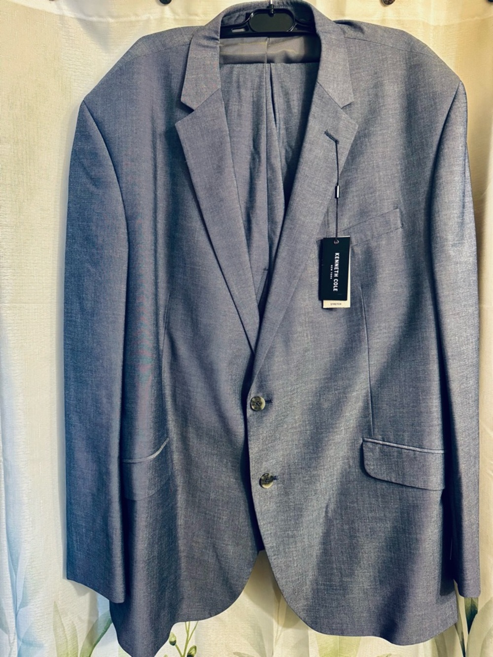Kenneth Cole Men's Light Blue Two-Button Blazer/with pants
